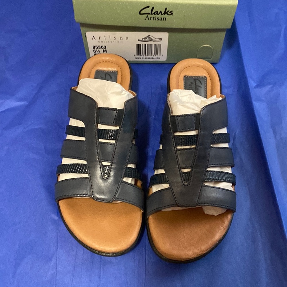 Navy Blue Sandals- Clark’s Artisans